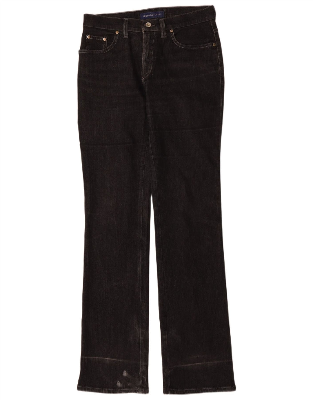 Trussardi Dame Bootcut Jeans IT 42 Medium W26 L33 Sort Bomuld