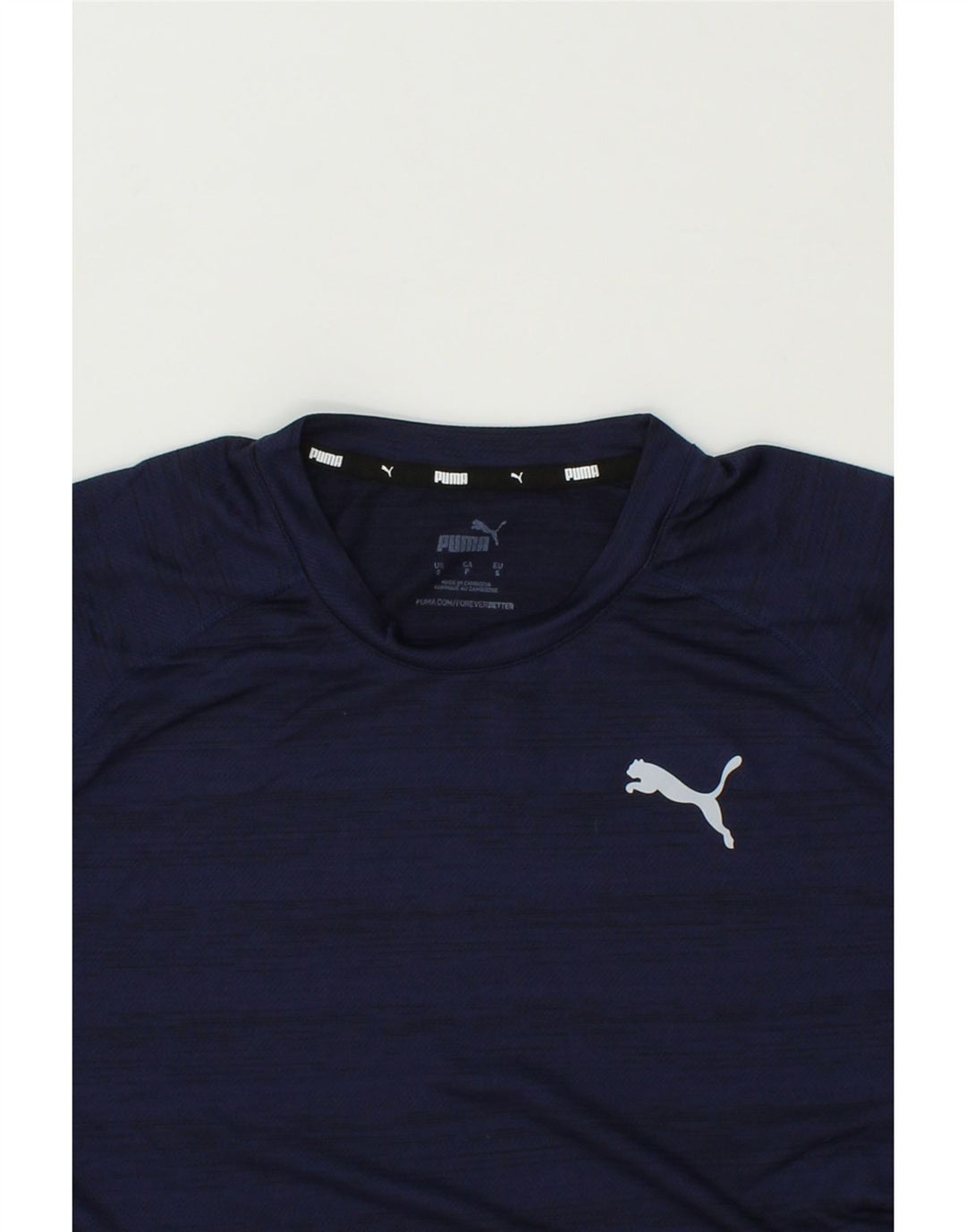 PUMA Mens T-Shirt Top Small Navy Blue Polyester Vintage Puma and Second-Hand Puma from Messina Hembry 