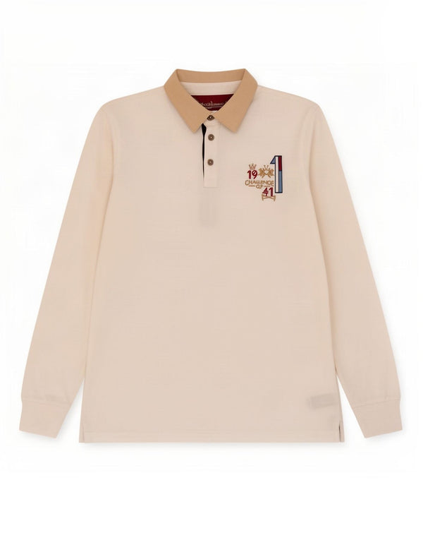 La Martina Boys Grafisk Rugby Polo Shirt 15-16 år Hvid Colourblock