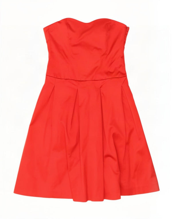 Coast Dame Stropløs Kjole UK 16 Large Red Acetate