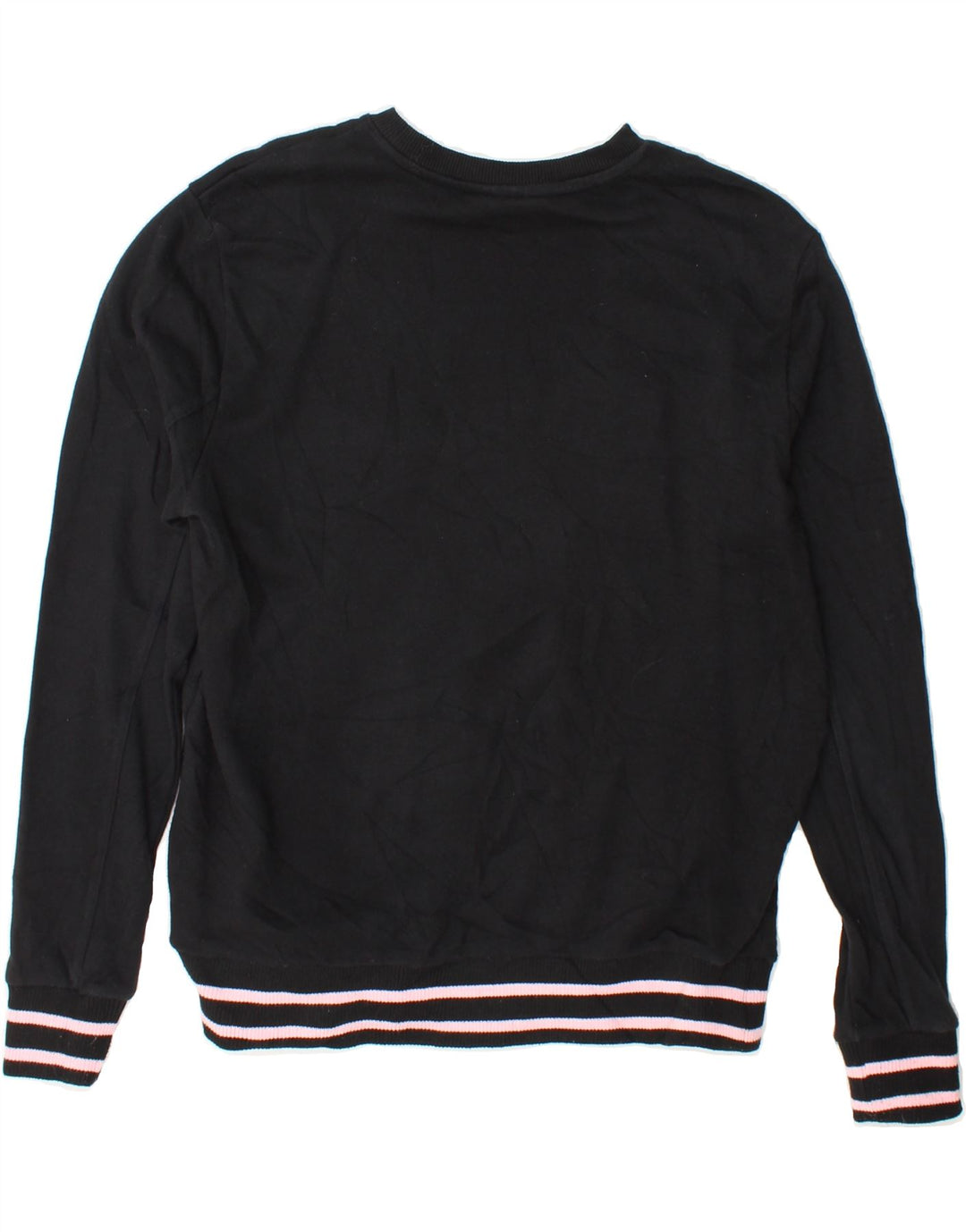 FILA Womens Oversized Graphic Sweatshirt Jumper UK 14 Medium Black Cotton Vintage Fila and Second-Hand Fila from Messina Hembry 