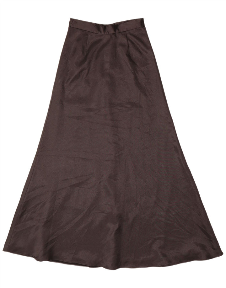 Vintage Dame Maxi Nederdel UK 6 XS W24 Sort Polyester