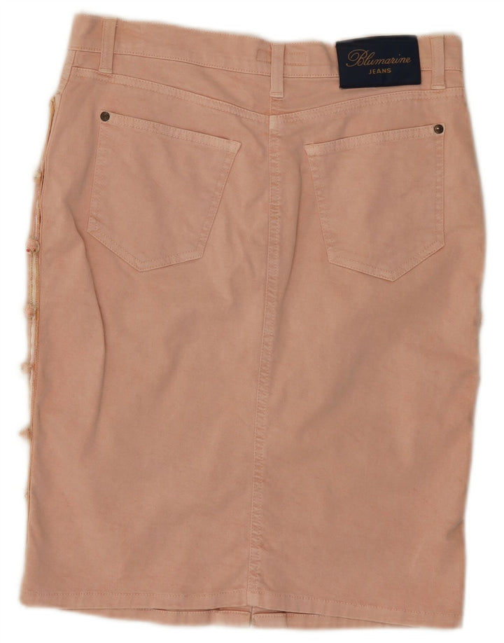 Blumarine Dame Denim Nederdel IT 42 Medium W30 Pink Bomuld