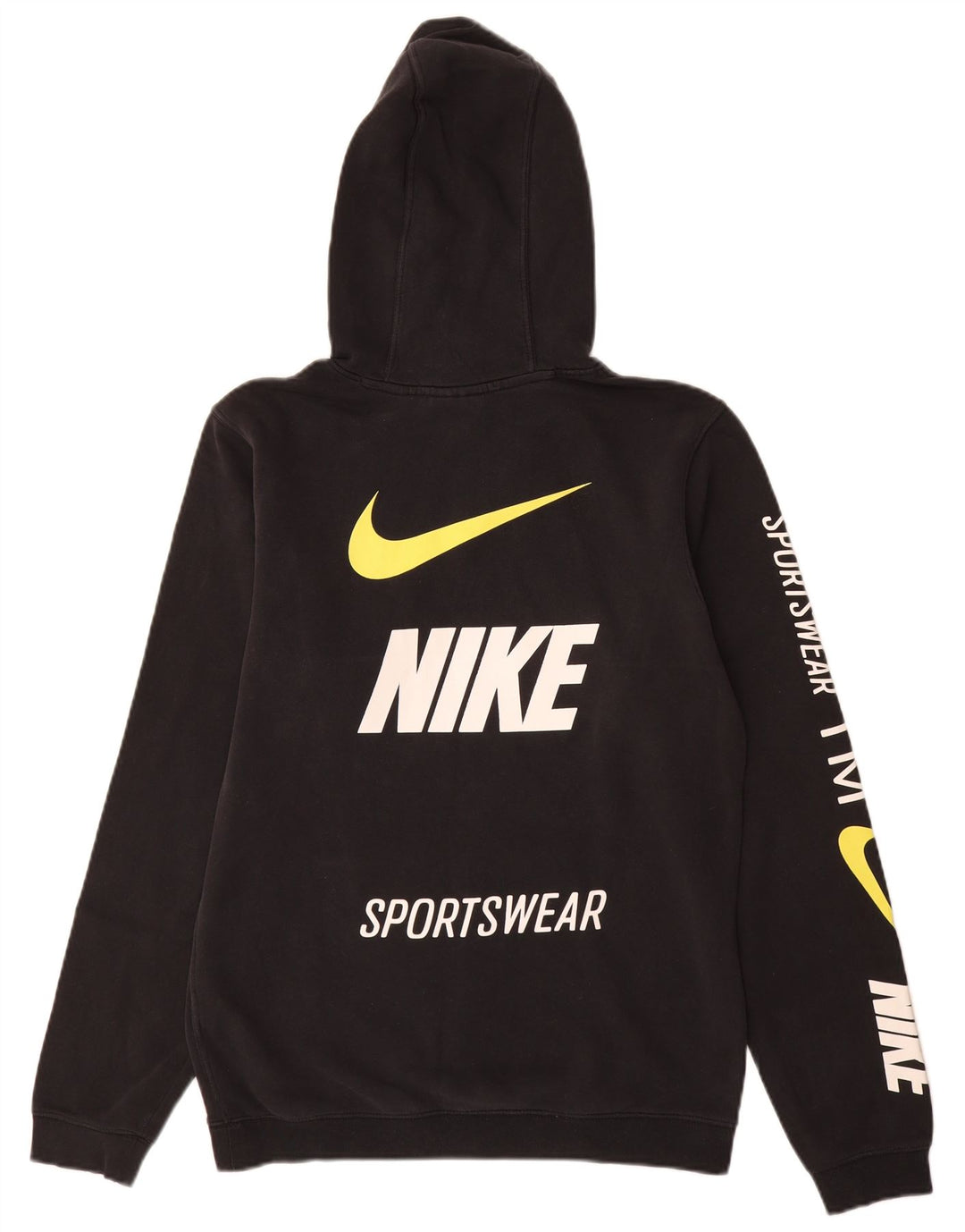 Nike grafisk hættetrøje til mænd, lille sort bomuld