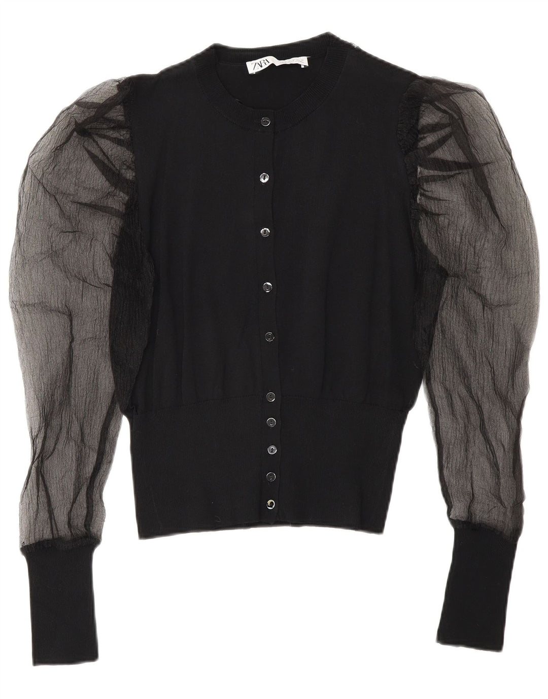 Zara dame cardigan top medium sort viskose