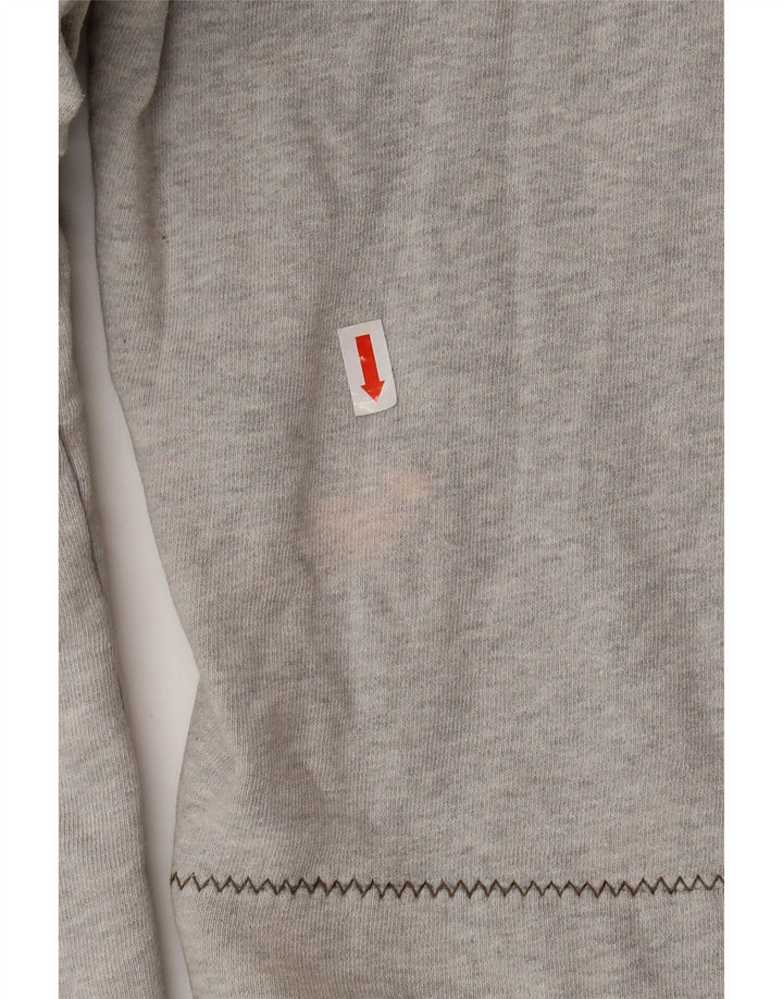 FAT FACE Herre Grafisk Zip Neck Sweatshirt Jumper XL Grå Bomuld