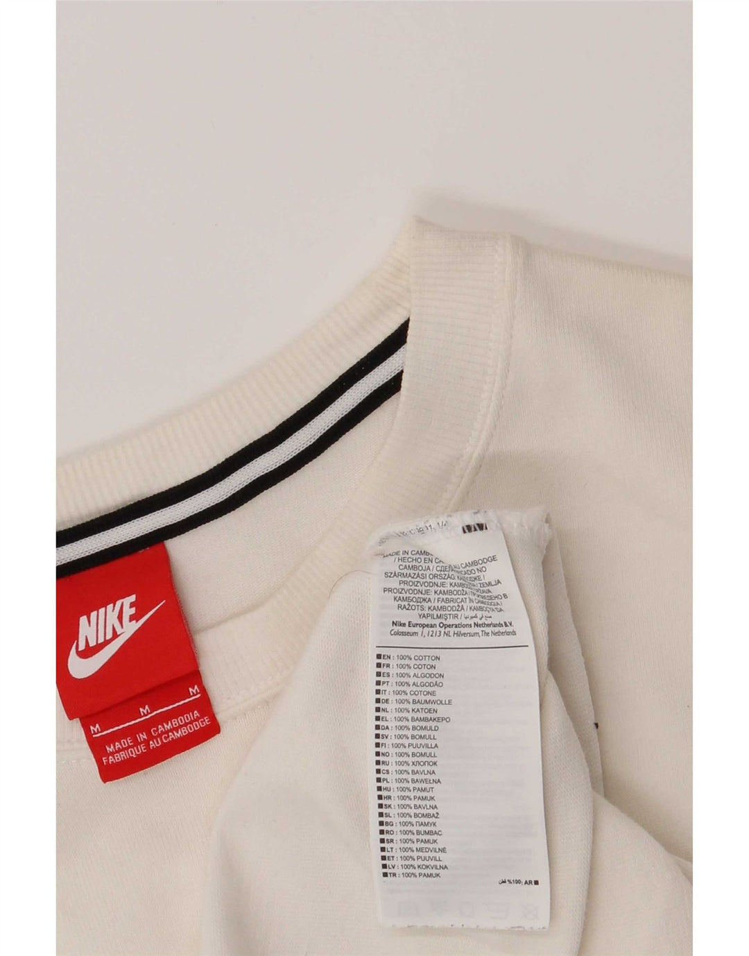 Nike Herre grafisk top Langærmet mellemhvid bomuld