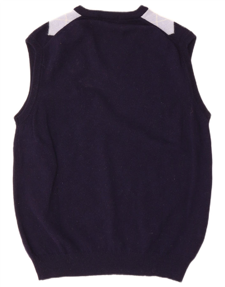 ST MICHAEL Herrevest Tank Top IT 52/54 Large Navy Blue Argyle/Diamond