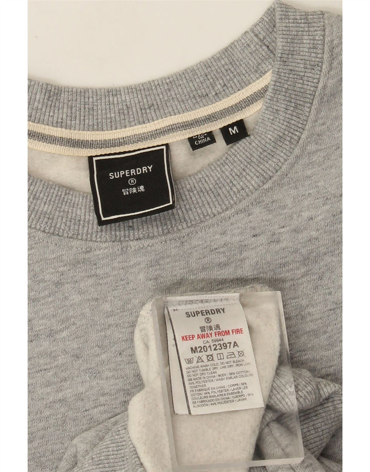 Superdry Sweatshirt-trøje til mænd Medium Grey Flecked Bomuld