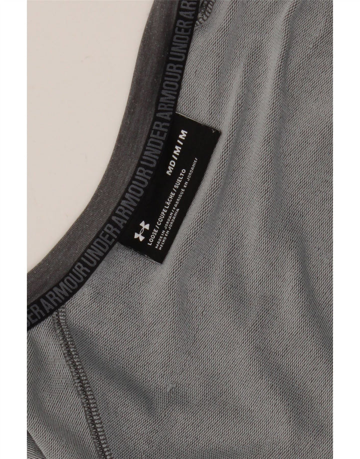 Under Armour Dame Grafisk Loose Fit Sweatshirt Jumper UK 14 Medium Grå