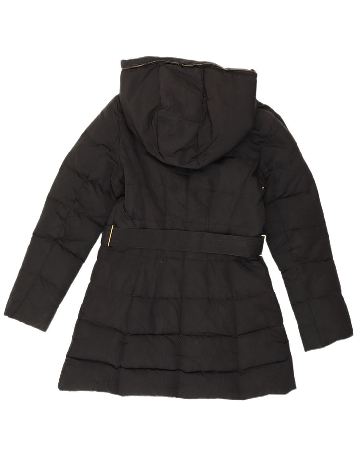 Zara Dame Hætte Polstret Jakke UK 16 Stor Sort Polyester