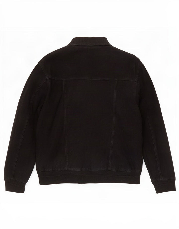 Vintage herre ruskind bomberjakke UK 38 Medium Black