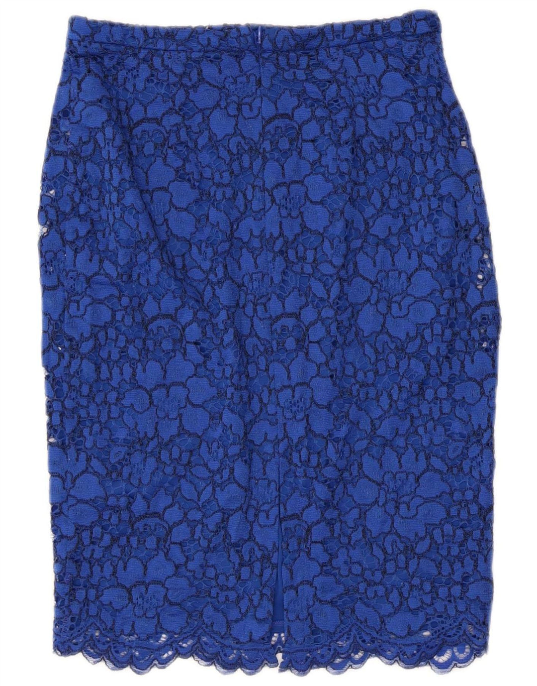 Marks & Spencer Pencil Nederdel til kvinder UK 10 Small W28 Blue Floral Polyamid