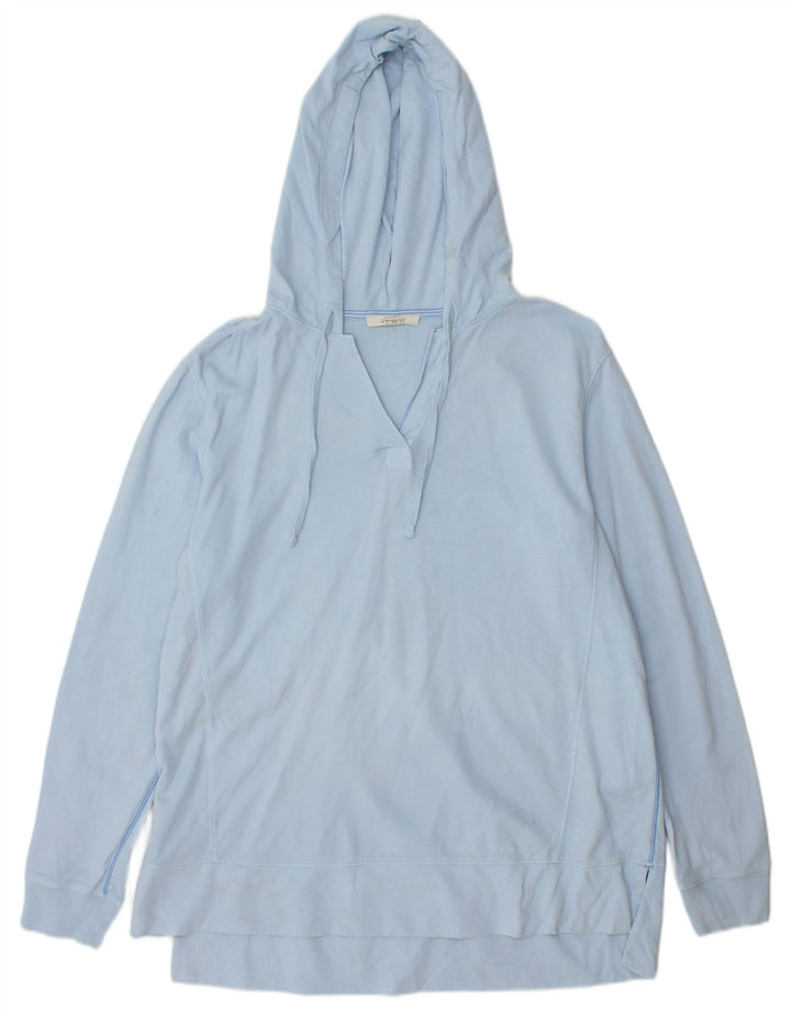 WHITE STUFF Dame hættetrøje Jumper UK 12 Medium Blue Cotton