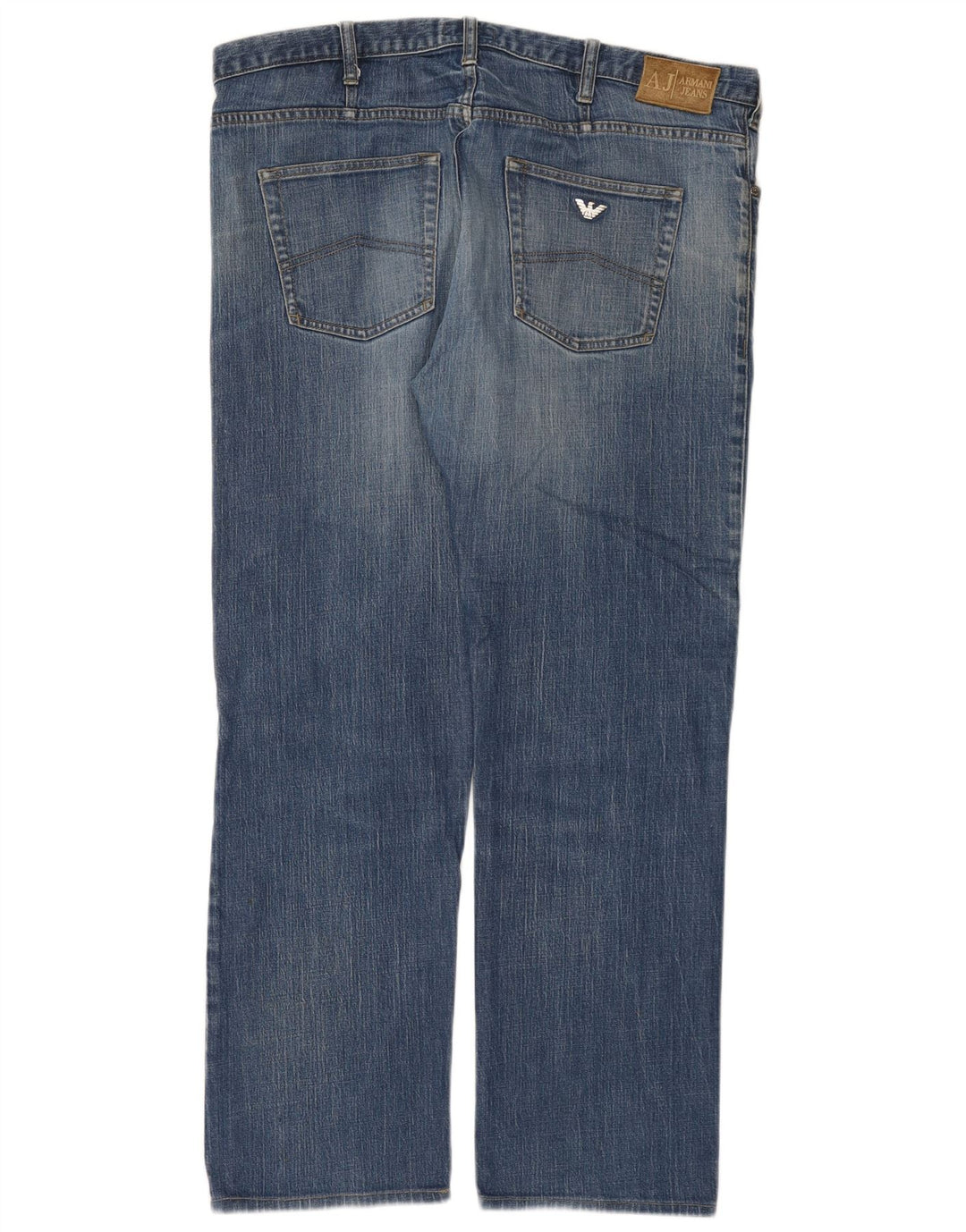 Armani Straight Jeans til mænd W36 L30 Blå Bomuld