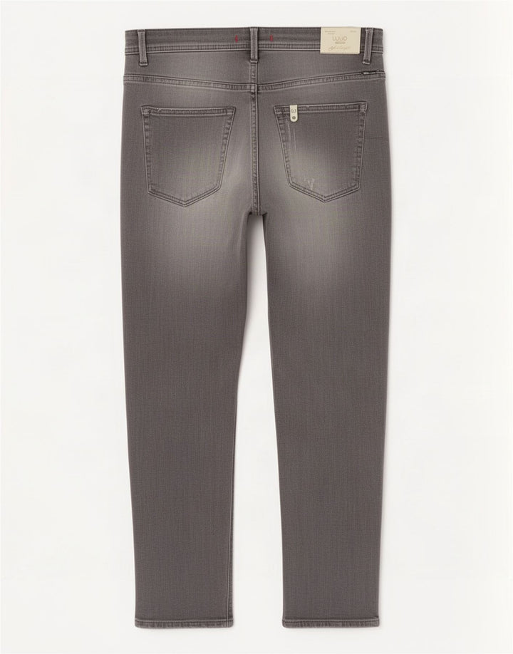 Liu Jo Mens Distressed Regular Fit Slim Jeans W36 L34 Grå