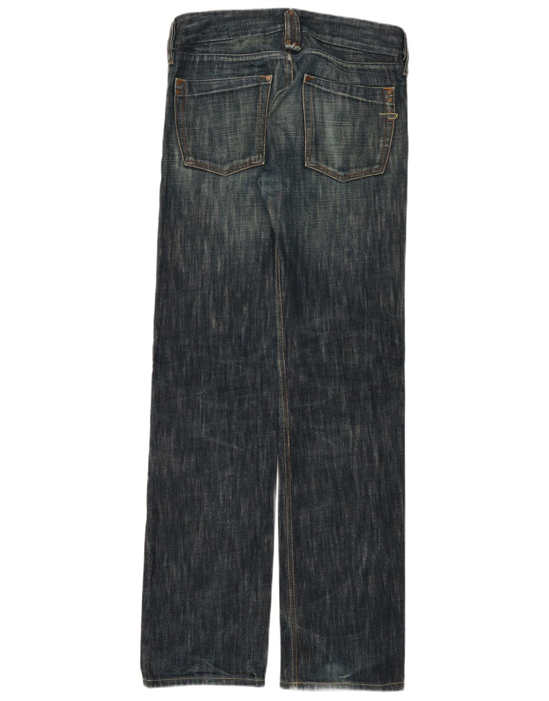 DIESEL Dame Straight Jeans W30 L34 Marineblå Bomuld