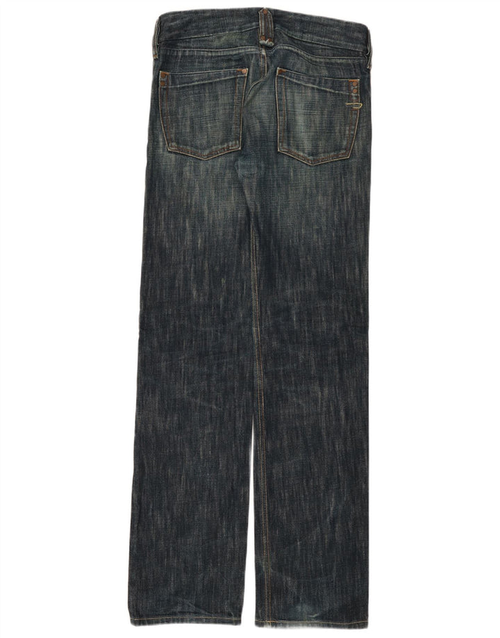 DIESEL Dame Straight Jeans W30 L34 Marineblå Bomuld
