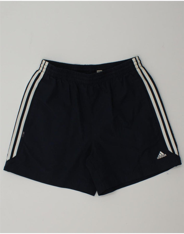 ADIDAS Boys Sport Shorts 15-16 Years  Navy Blue Polyester Vintage Adidas and Second-Hand Adidas from Messina Hembry 