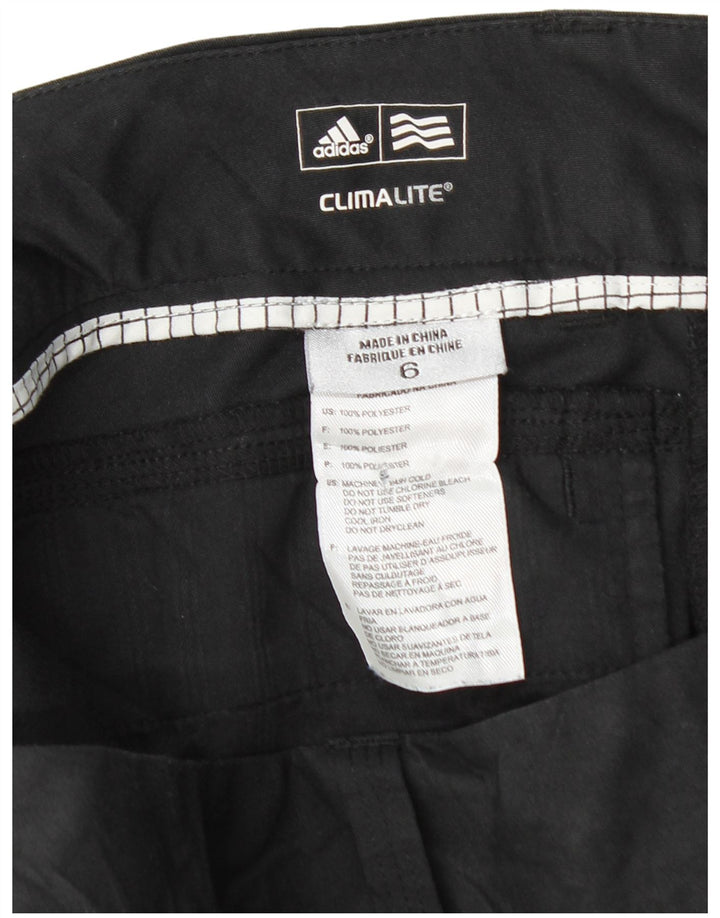 ADIDAS Climalite Chino Shorts til kvinder UK 6 XS W30 sort polyester