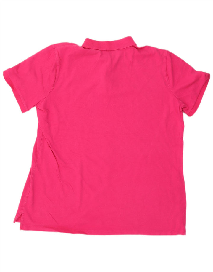 RALPH LAUREN Dame poloshirt UK 18 XL Pink Bomuld