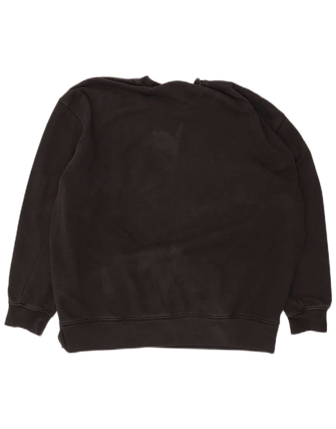Adidas Dame Grafisk Oversized Sweatshirt Jumper UK 12 Medium Sort Bomuld