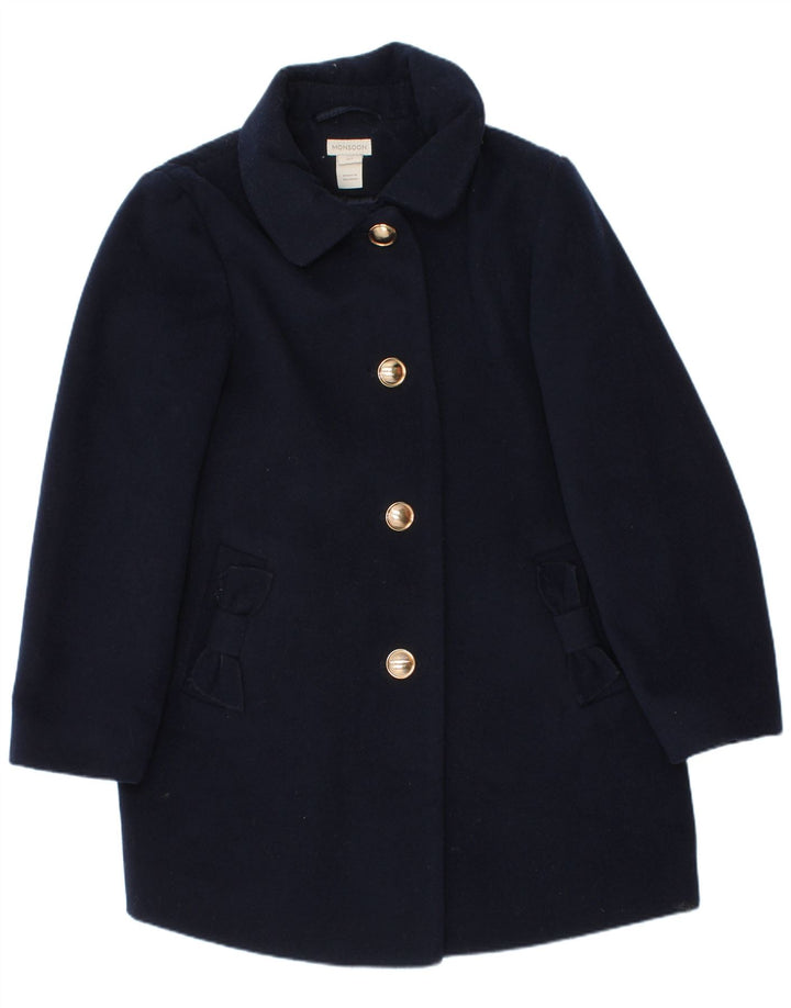 Monsoon piger overfrakke 7-8 år marineblå polyester