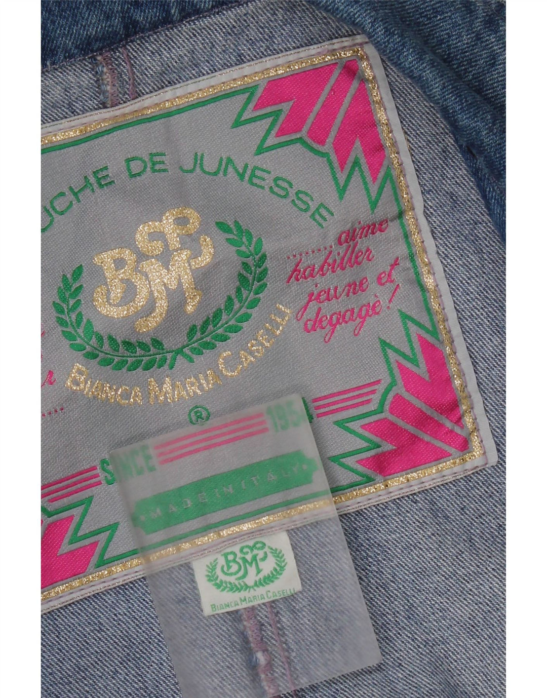 Bianca Maria Caselli Dame 1 knap Denim Blazer Jacket UK 10 Small Blue