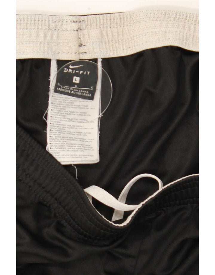 Nike Herre Dri Fit sportsshorts, store sorte polyester
