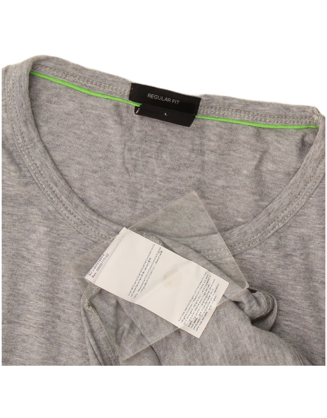 Hugo Boss Herre Regular Fit Grafisk T-Shirt Top Stor Grå Bomuld
