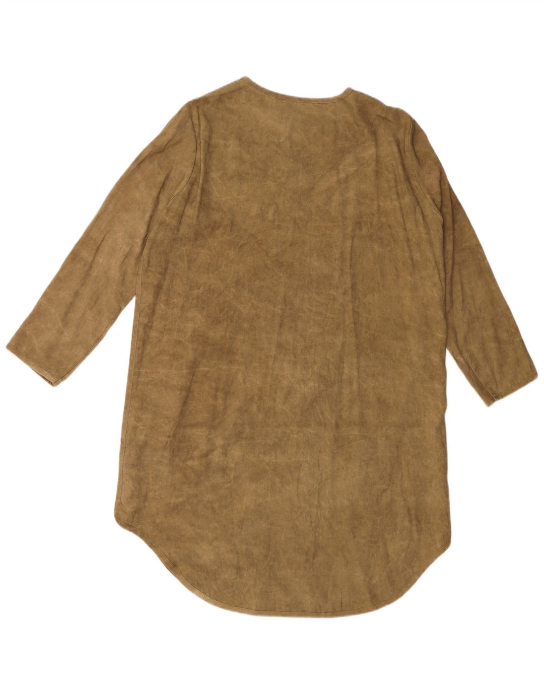 ZARA skjortekjole til kvinder UK 14 Medium Green Lyocell