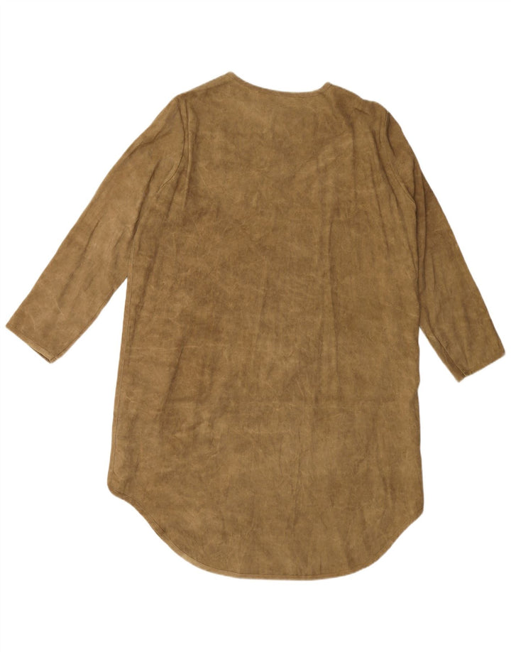 ZARA skjortekjole til kvinder UK 14 Medium Green Lyocell