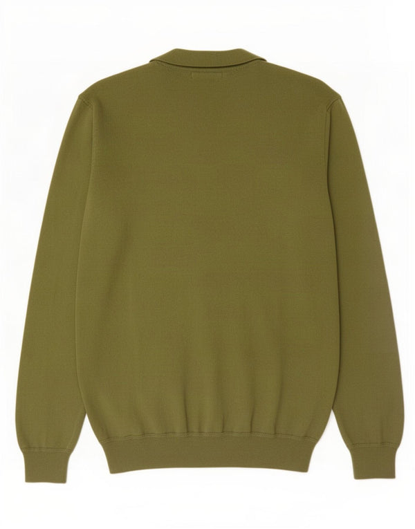 Rifle Herre V-hals sweater Medium Grøn Bomuld