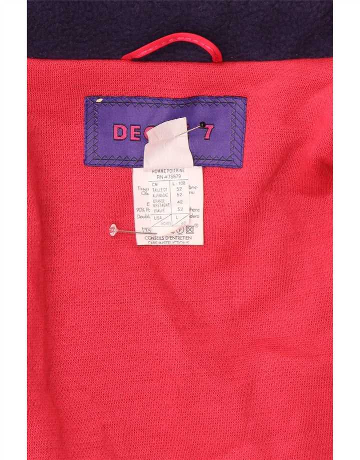 Degre 7 Herre Hætte Skijakke IT 52 XL Navy Blue Colourblock Polyester