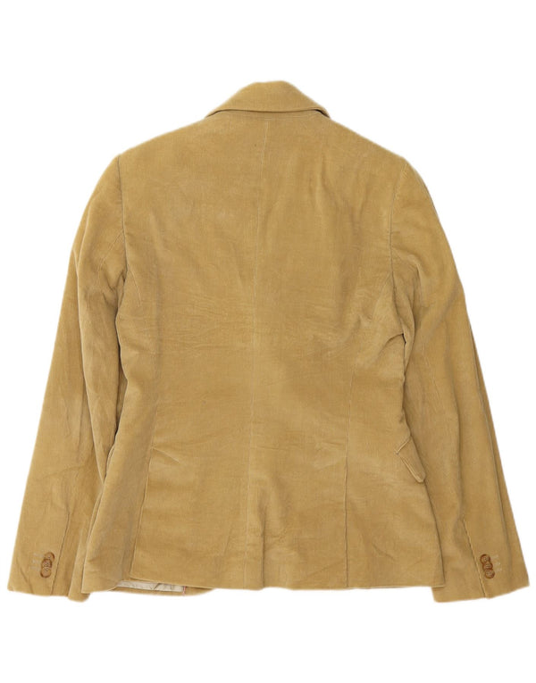 Massimo Dutti Dame 2-knaps Corduroy Blazer Jacket EU 42 Large Beige