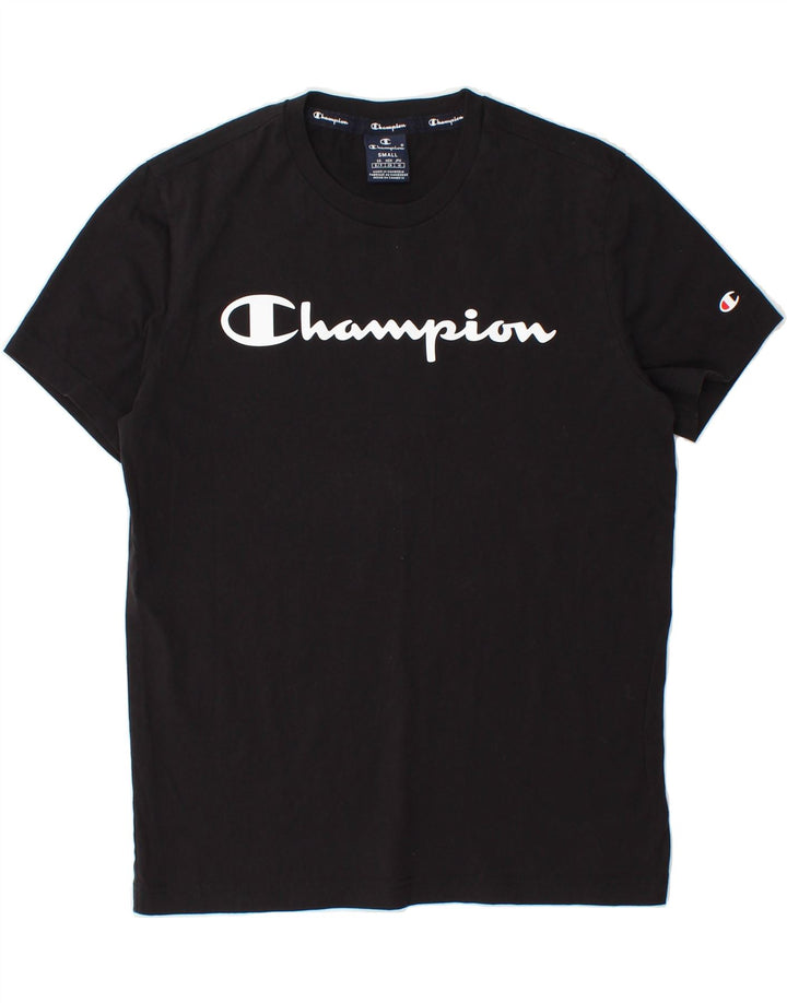 CHAMPION Mens Graphic T-Shirt Top Medium Black Cotton Vintage Champion and Second-Hand Champion from Messina Hembry 