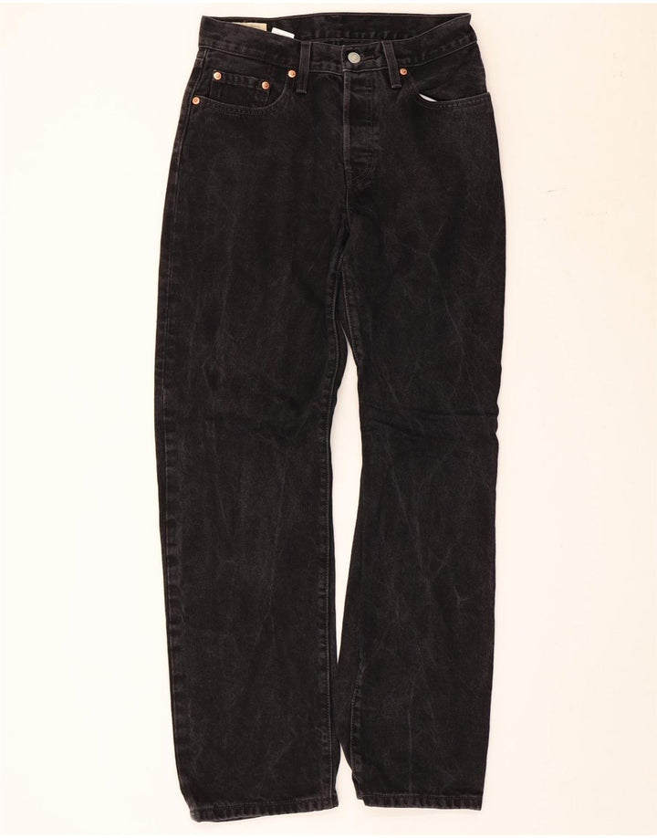 Levi's Dame 501 Straight Jeans W26 L32 Sort Bomuld