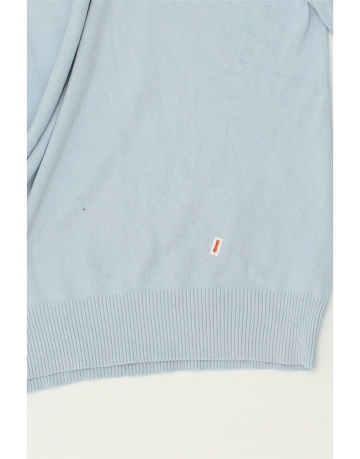 TOMMY HILFIGER Mens V-Neck Jumper Sweater Medium Blue Cotton Vintage Tommy Hilfiger and Second-Hand Tommy Hilfiger from Messina Hembry 