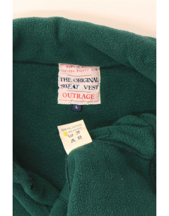 Outrage Herre Fleece Gilet UK 40 Large Green Polyester