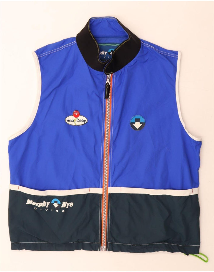 Murphy & Nye Herre Grafisk Gilet UK 42 XL Blå Colourblock Polyamid