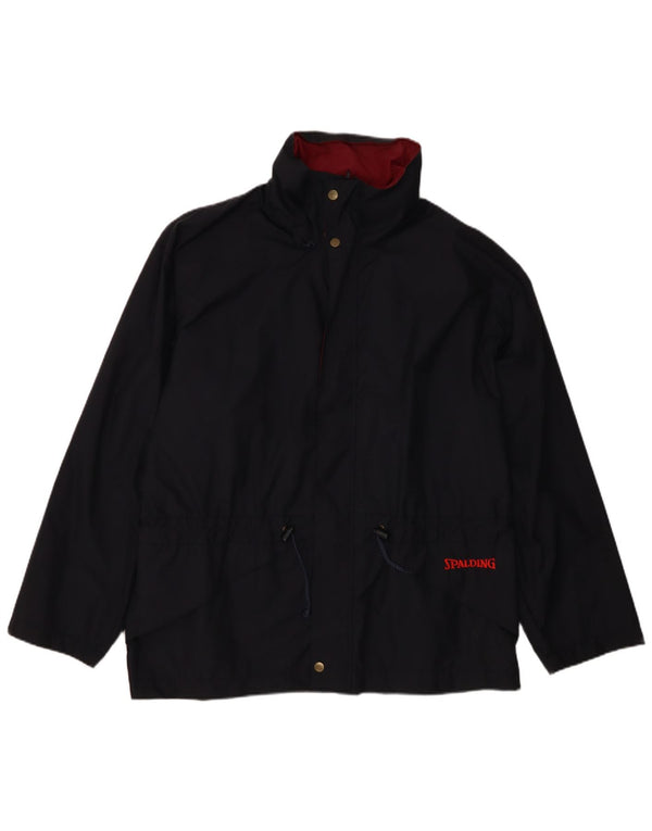 Spalding Herre Hooded Loose Fit Regnjakke UK 38 Medium Navy Blue Nylon