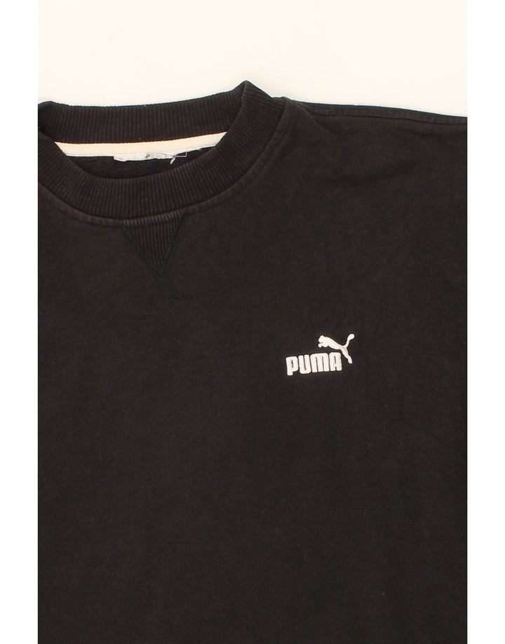 PUMA Mens Sweatshirt Jumper Large Black Vintage Puma and Second-Hand Puma from Messina Hembry 