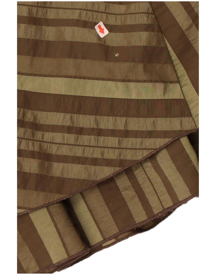 SASHA Dame asymmetrisk A-line nederdel UK 16 Large W36 Khaki stribet