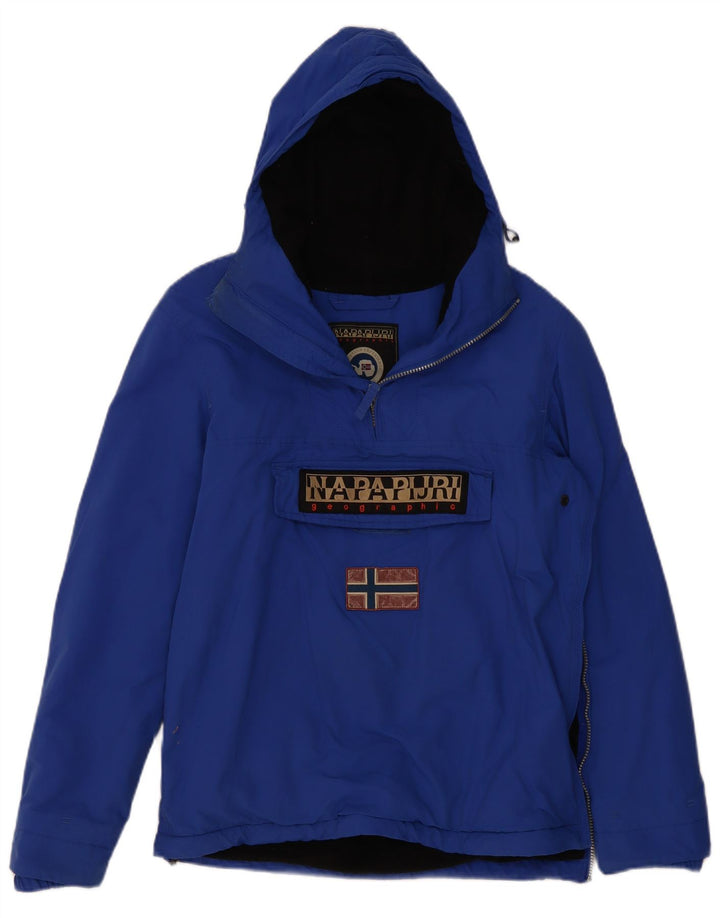 Napapijri Herre Grafisk Hættejakke Anorak UK 36 Lille Blå Polyester
