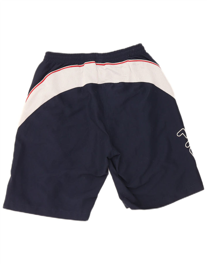 Fila Herre grafiske sportsshorts Medium Marineblå Colourblock Polyester