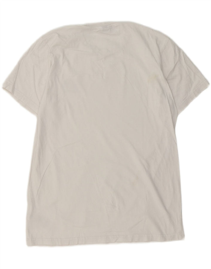Ellesse Herre T-Shirt Top Lille Hvid Bomuld