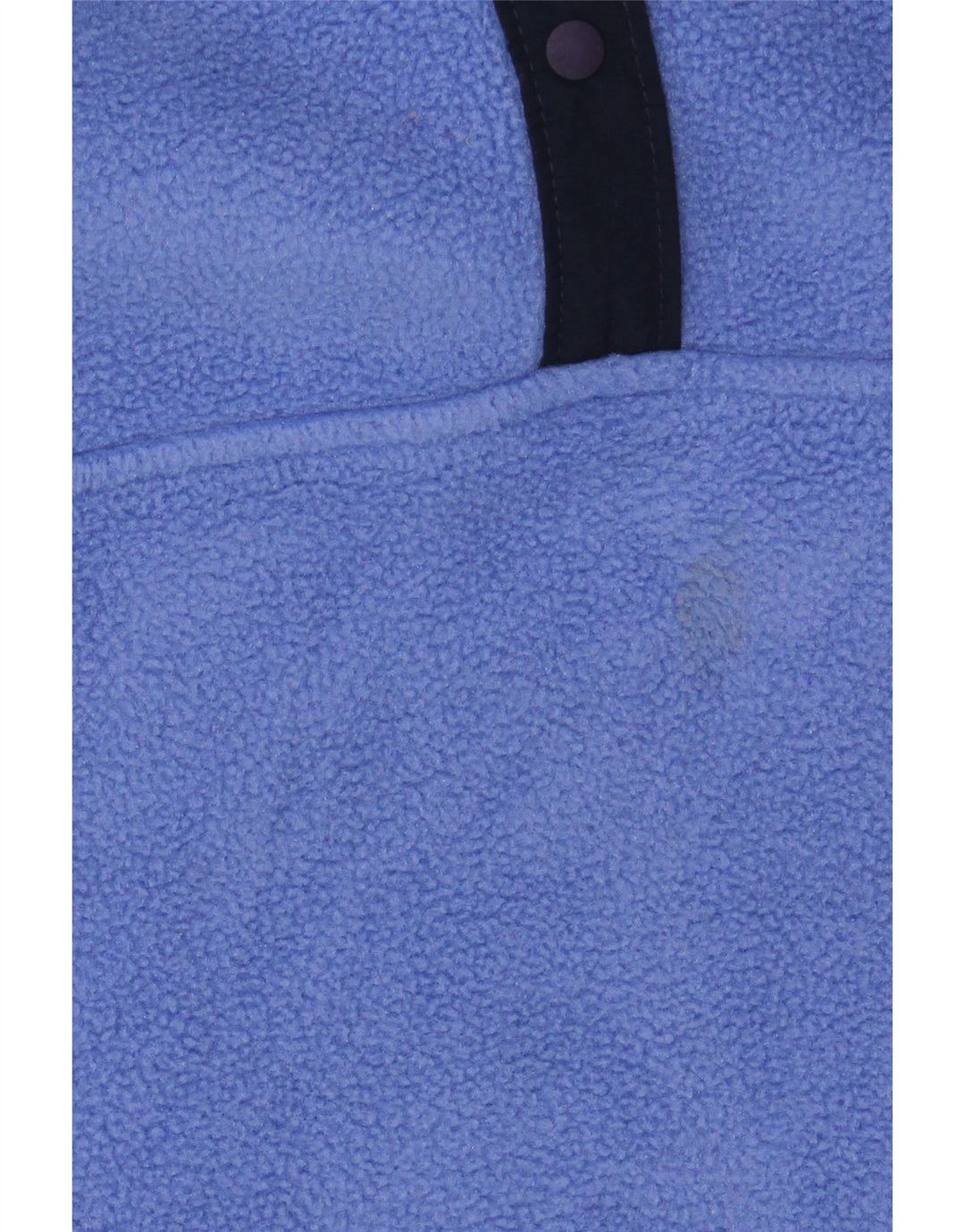 L.L.BEAN Dame Button Neck Fleece Jumper UK 14 Medium Blue Polyester