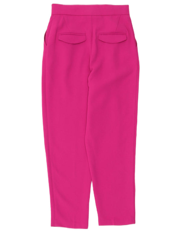 Topshop Kvinder Højtaljet Pegged Cropped Trousers UK 8 Small W26 L25 Pink