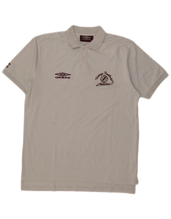 Umbro Herre Grafisk Polo Shirt XL Grå Bomuld