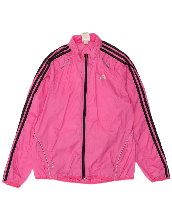 Adidas træningsdragt topjakke til kvinder UK 14 Large Pink Nylon